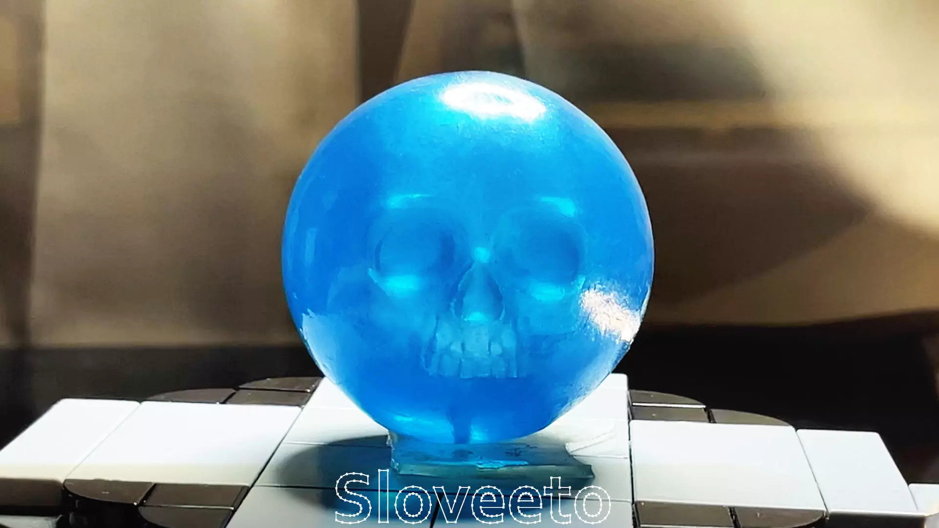 Transparent Skull Ball with Intricate Detailing 3D print model_0
