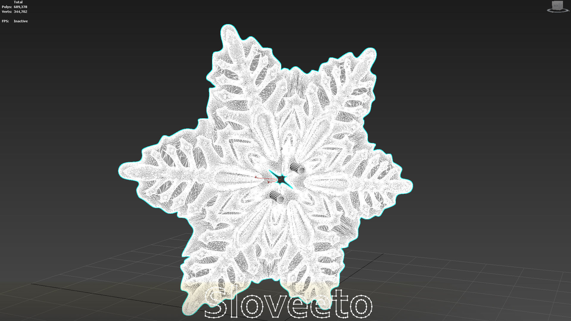 Transparent Snowflake with Intricate Hollow Design 3D print model_7