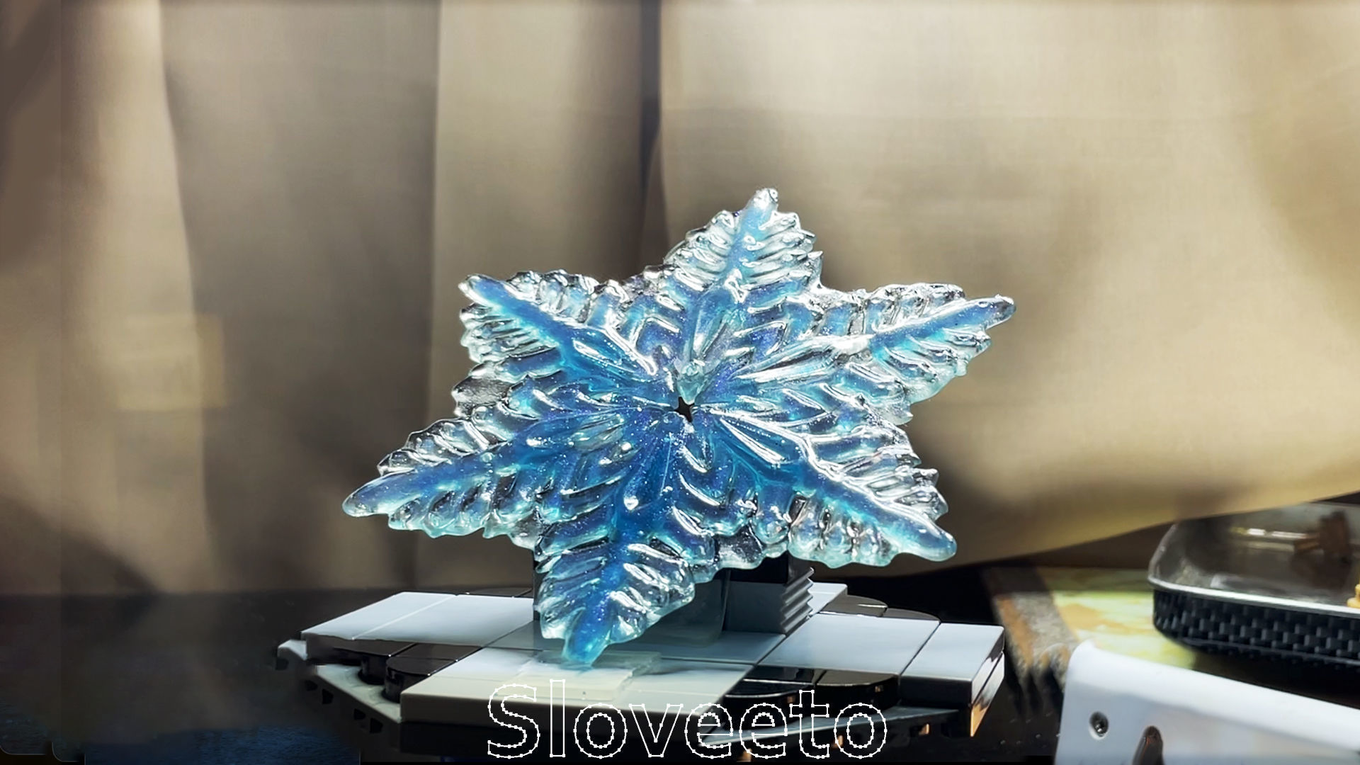 Transparent Snowflake with Intricate Hollow Design 3D print model_6