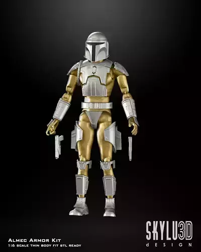 Almec Armor One6 Scale Custom 3D Print STL files 3D print model