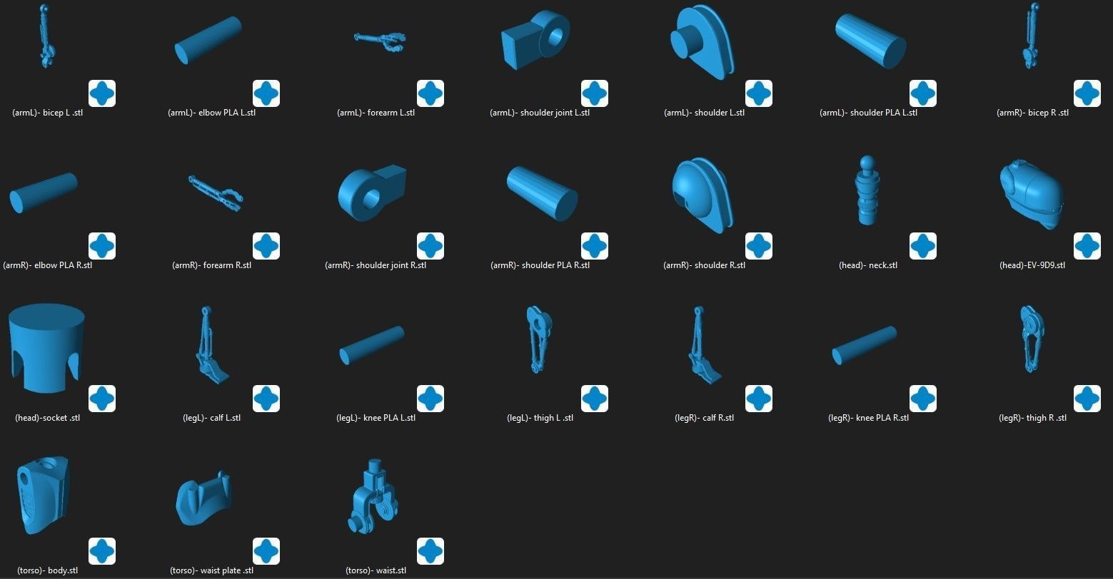 EV-9D9 Articulation Droid One12 Scale STL 3D print model_3