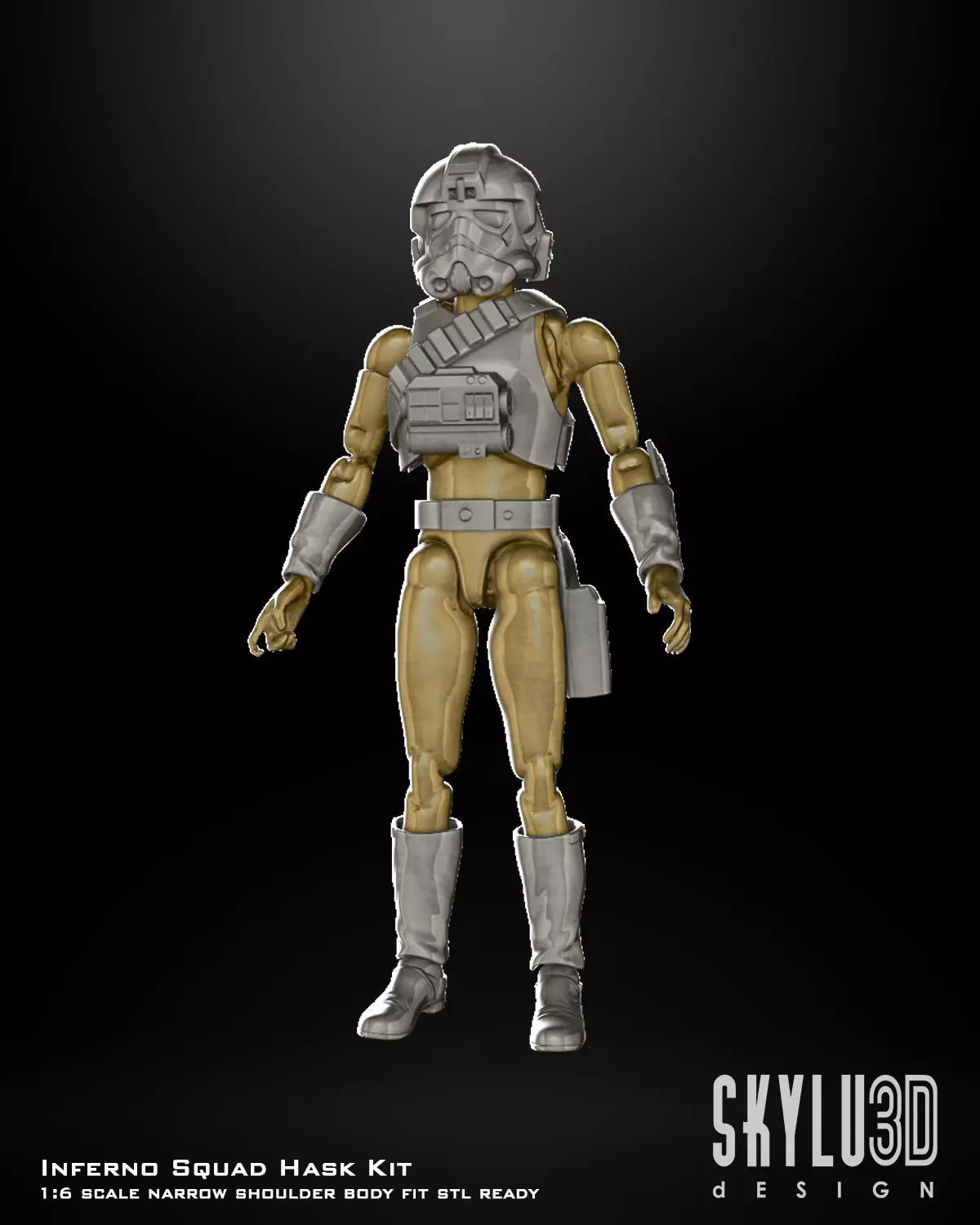 Inferno Squad Hask Armor One6 scale custom kit STL files 3D print model