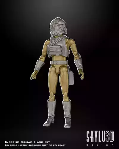 Inferno Squad Hask Armor One6 scale custom kit STL files 