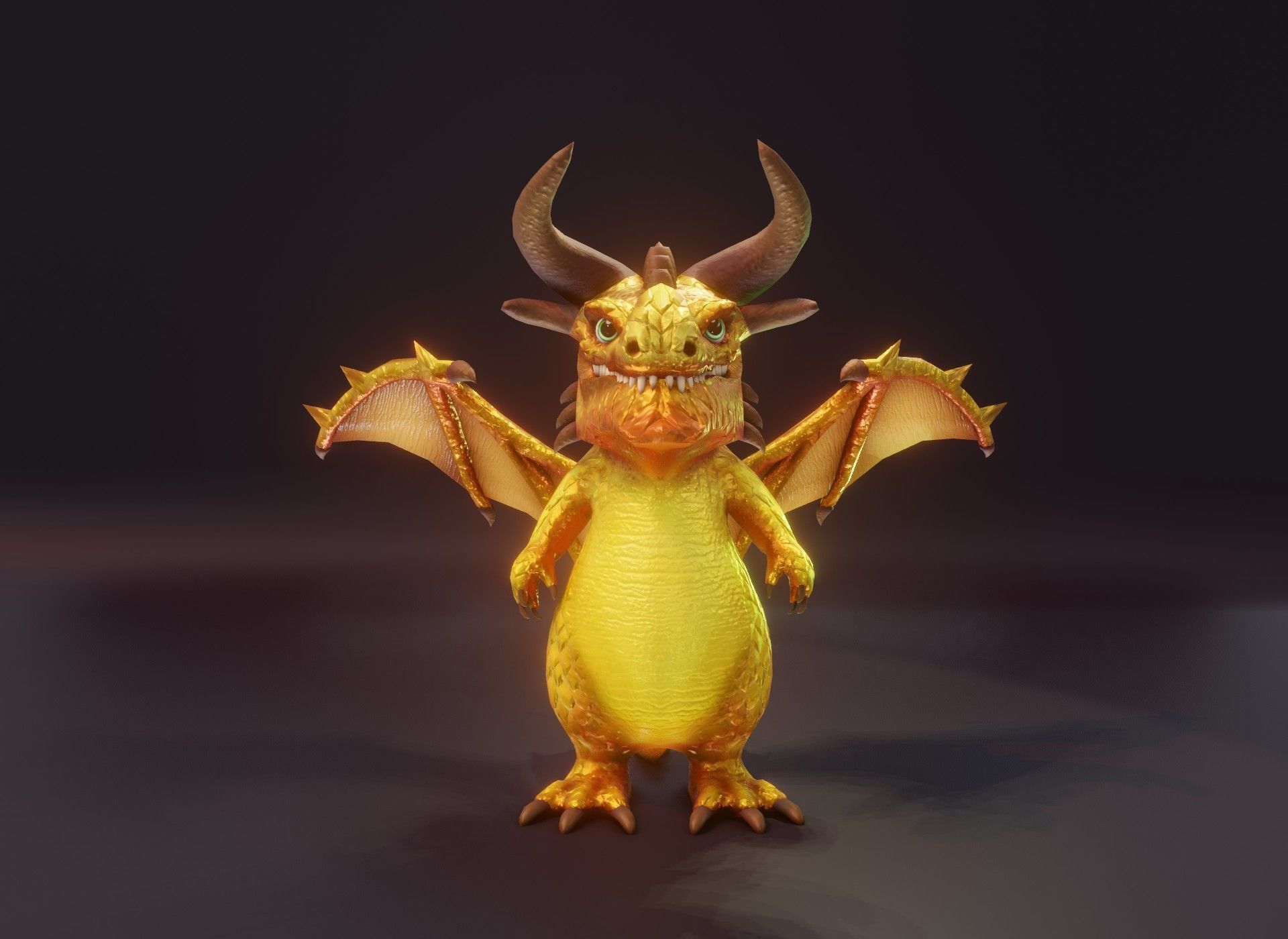 20 Stylized Dragons 3D Models Pack Low-poly 3D model_126