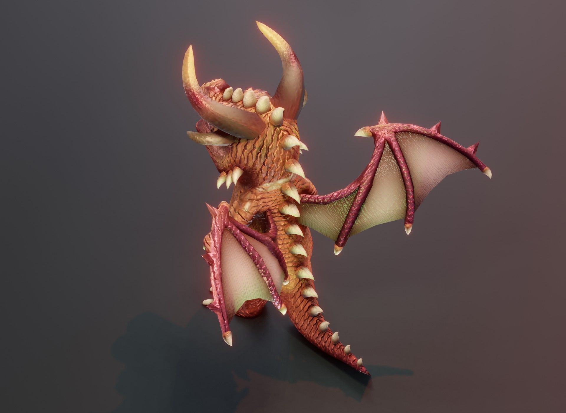 20 Stylized Dragons 3D Models Pack Low-poly 3D model_109