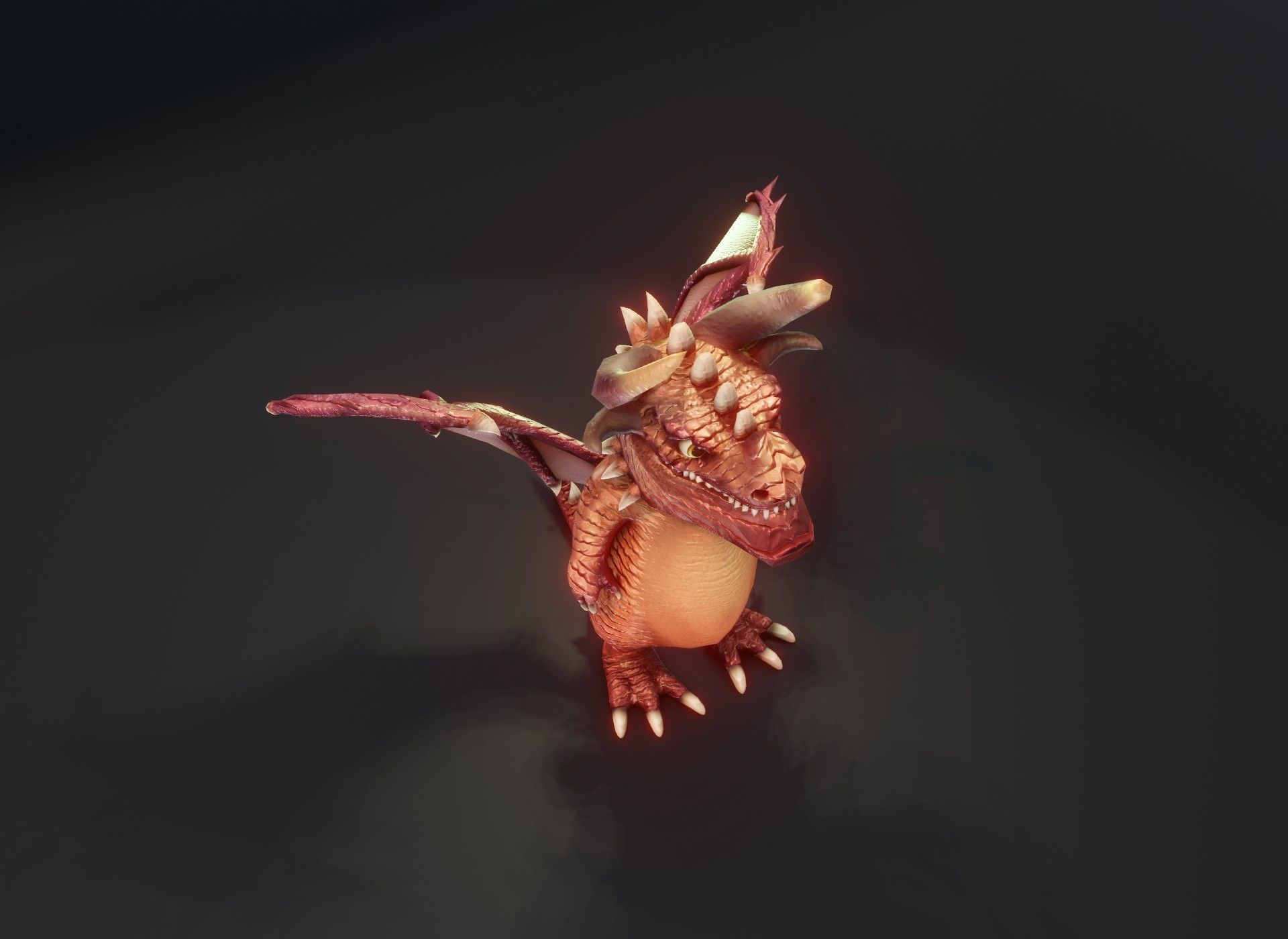 20 Stylized Dragons 3D Models Pack Low-poly 3D model_107