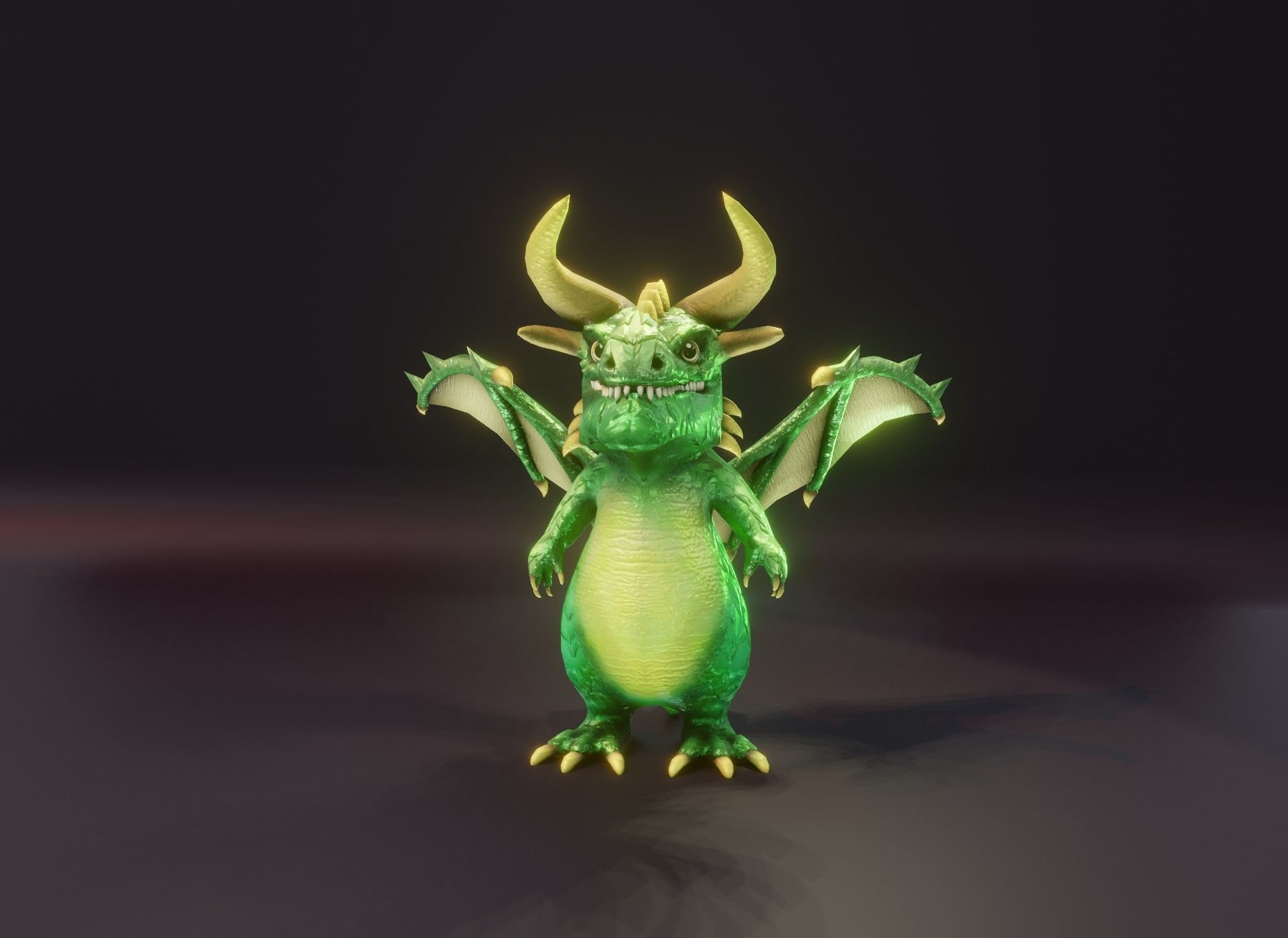 20 Stylized Dragons 3D Models Pack Low-poly 3D model_116