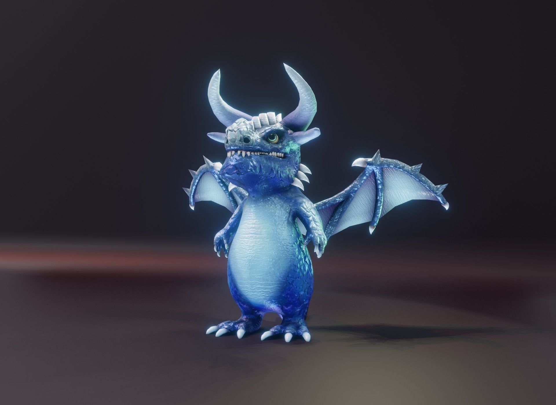 20 Stylized Dragons 3D Models Pack Low-poly 3D model_124