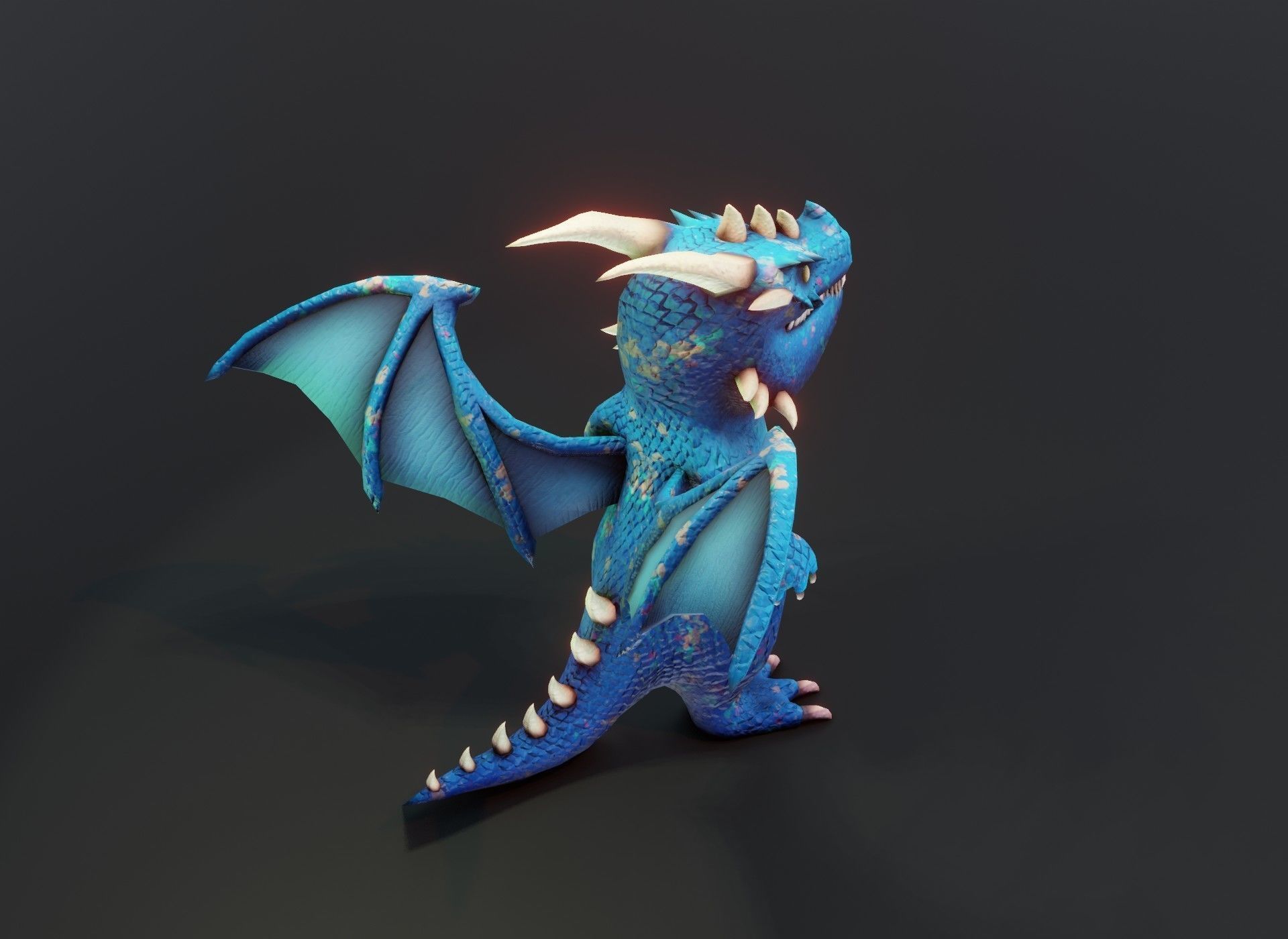 20 Stylized Dragons 3D Models Pack Low-poly 3D model_50