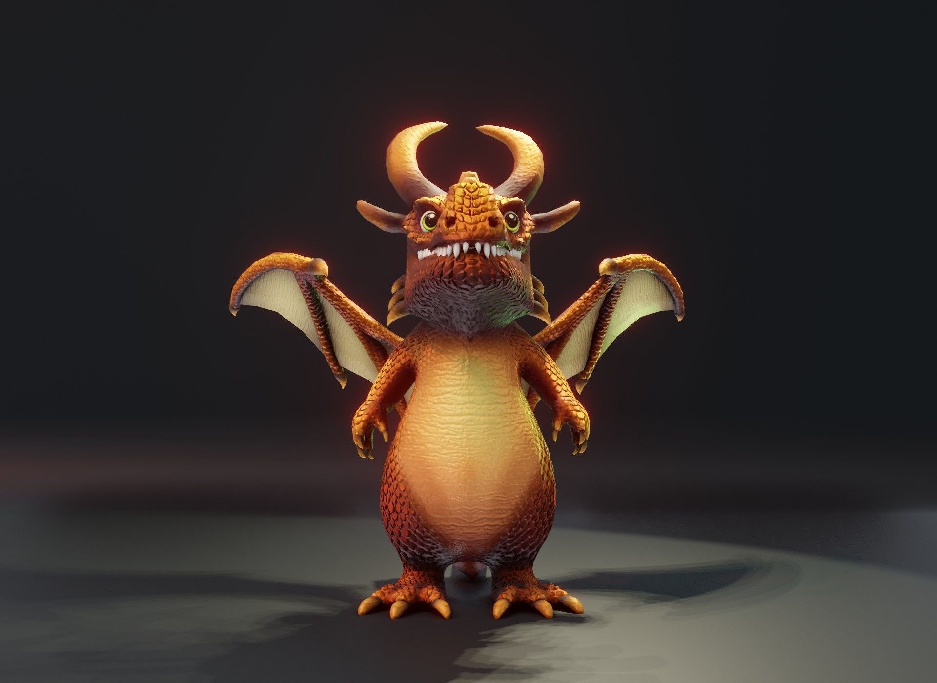 20 Stylized Dragons 3D Models Pack Low-poly 3D model_91