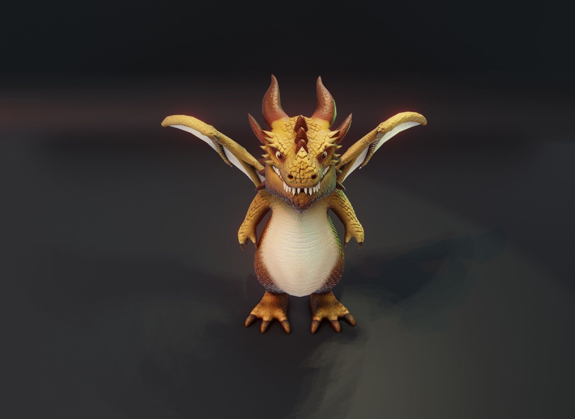 20 Stylized Dragons 3D Models Pack Low-poly 3D model_52