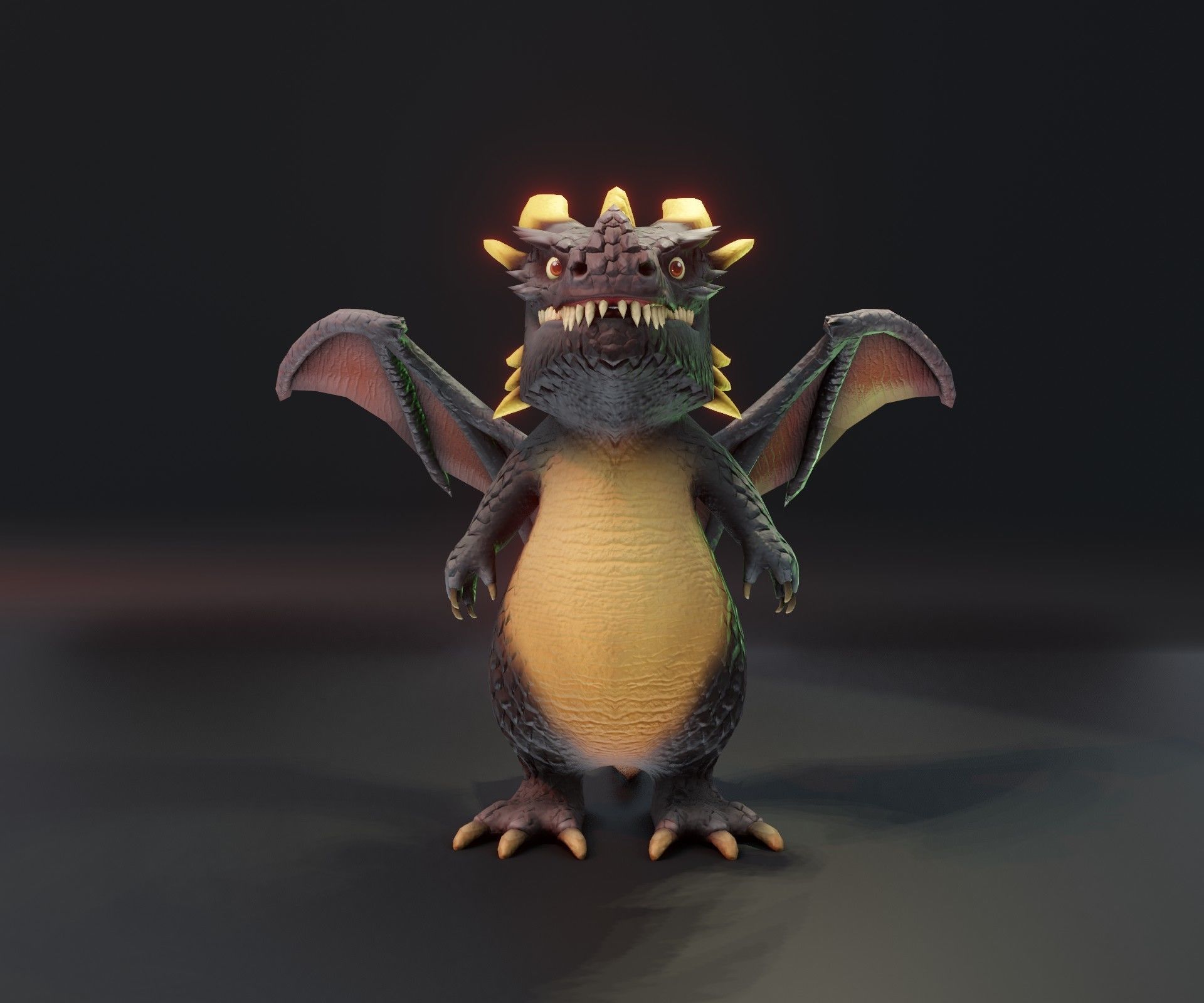 20 Stylized Dragons 3D Models Pack Low-poly 3D model_28