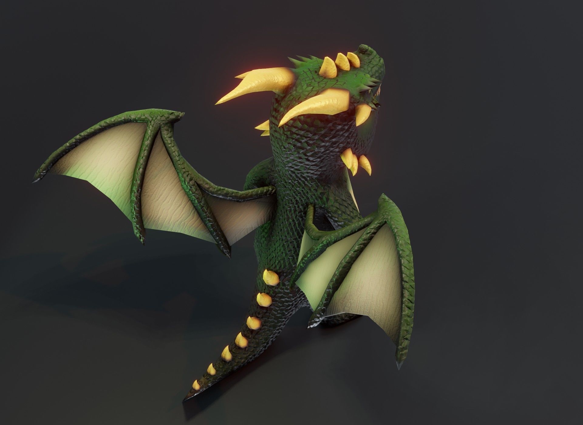 20 Stylized Dragons 3D Models Pack Low-poly 3D model_39
