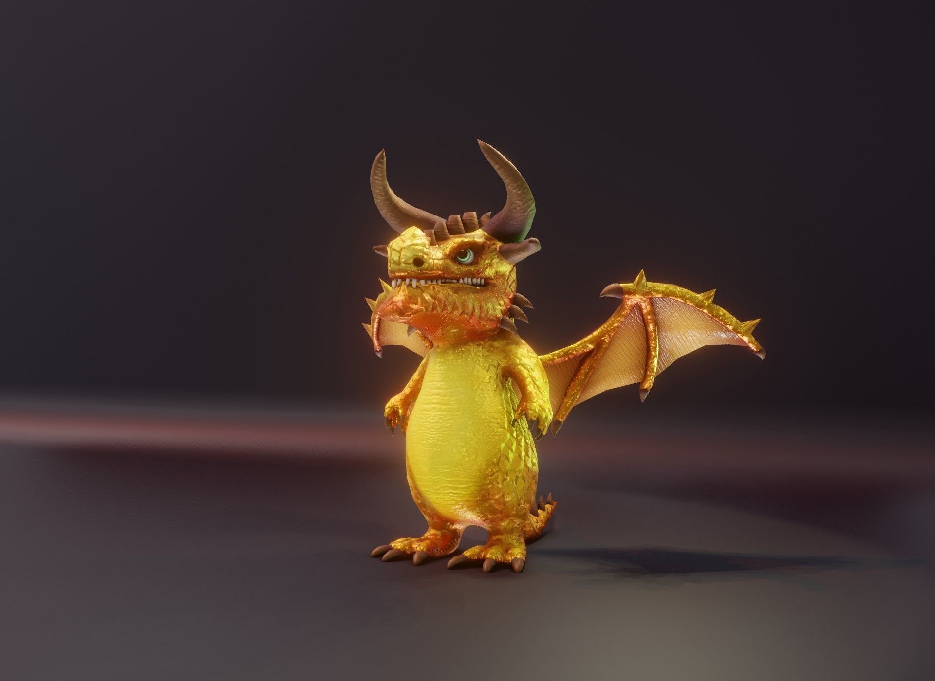 20 Stylized Dragons 3D Models Pack Low-poly 3D model_127