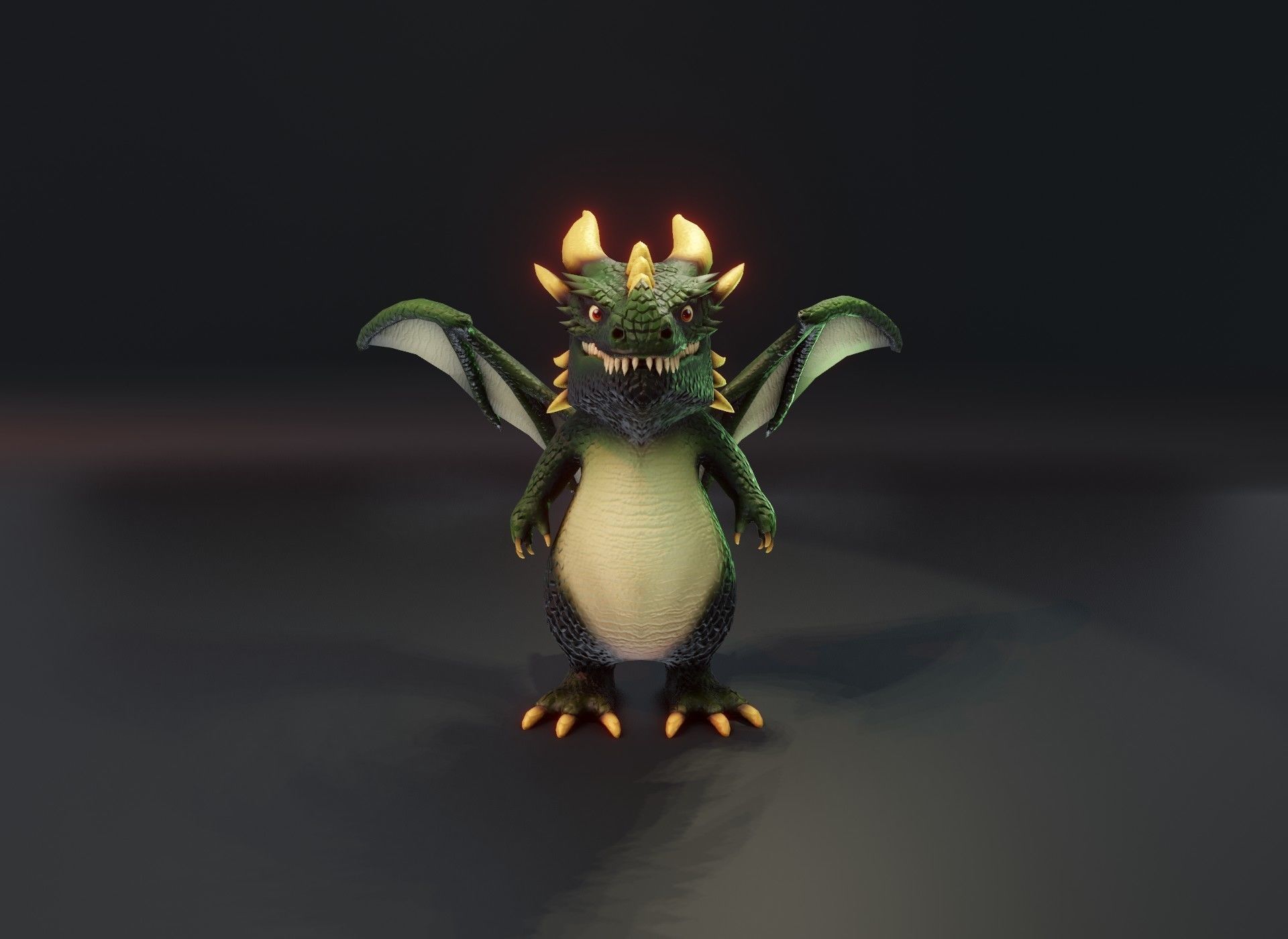 20 Stylized Dragons 3D Models Pack Low-poly 3D model_37