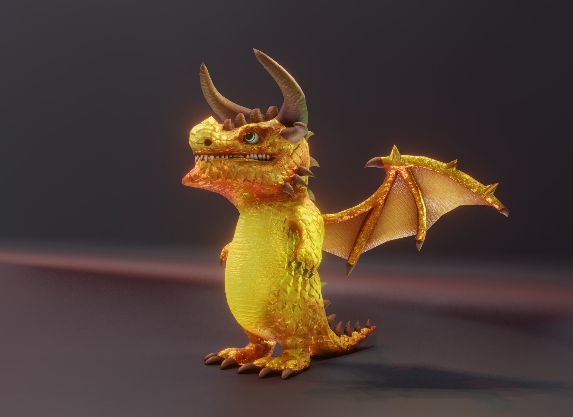20 Stylized Dragons 3D Models Pack Low-poly 3D model_129