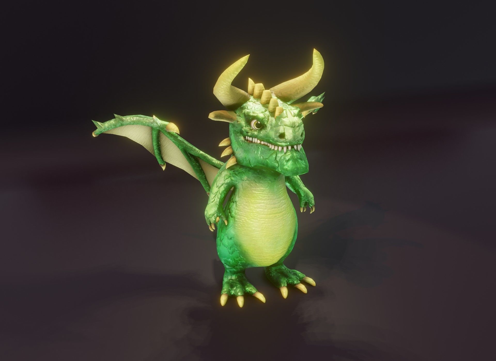 20 Stylized Dragons 3D Models Pack Low-poly 3D model_115
