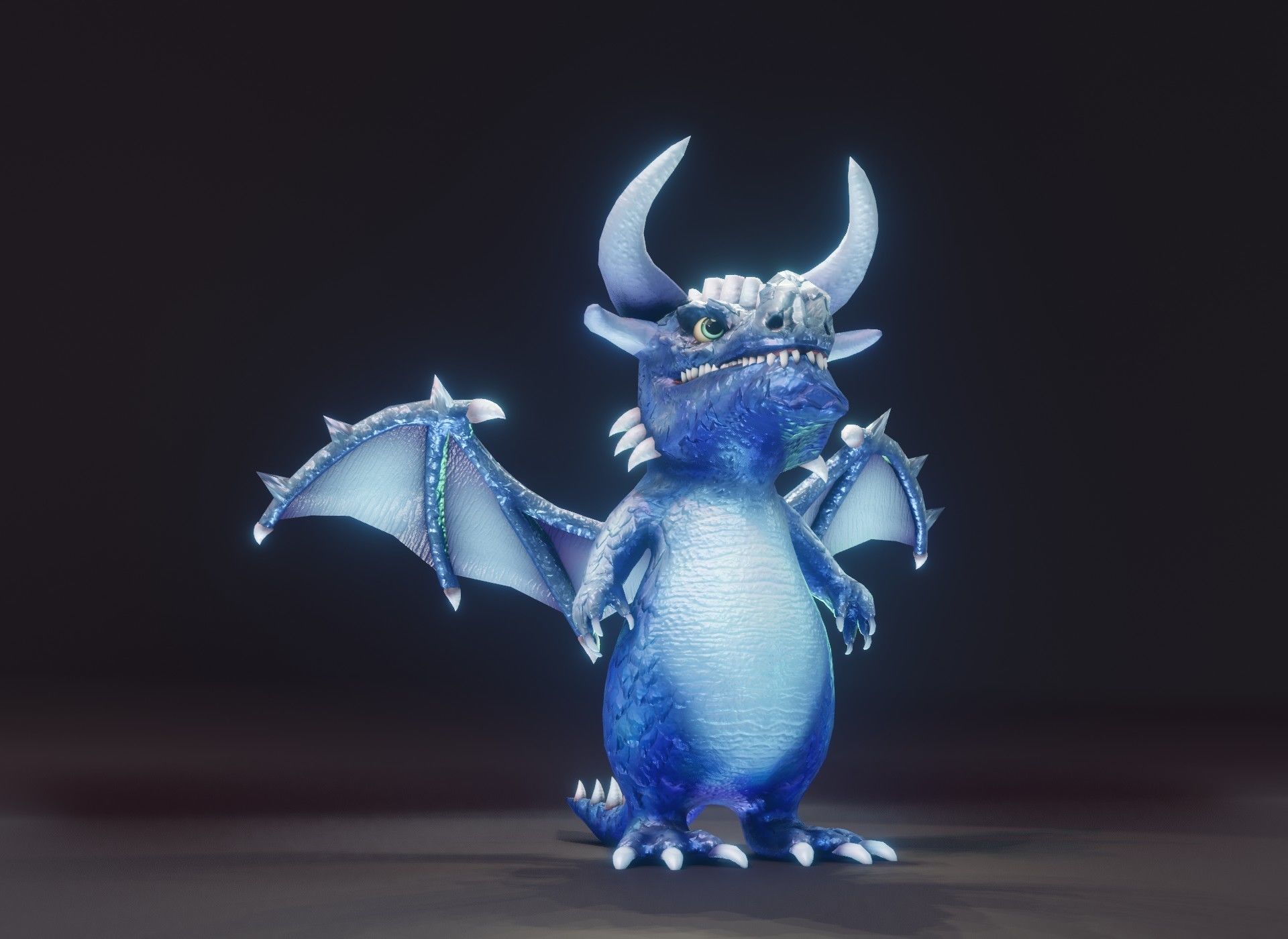 20 Stylized Dragons 3D Models Pack Low-poly 3D model_123