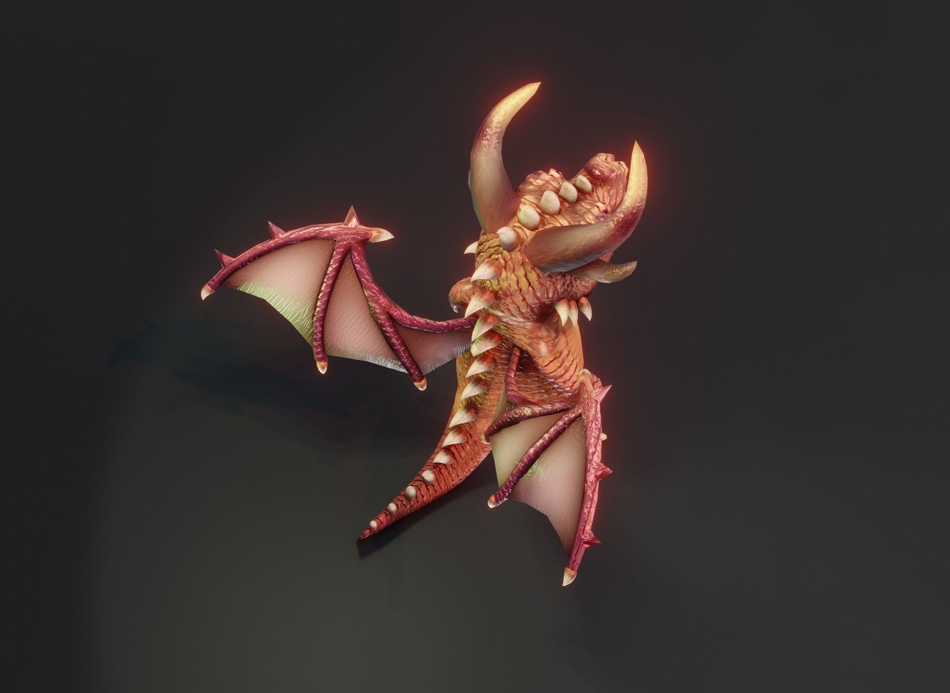 20 Stylized Dragons 3D Models Pack Low-poly 3D model_108