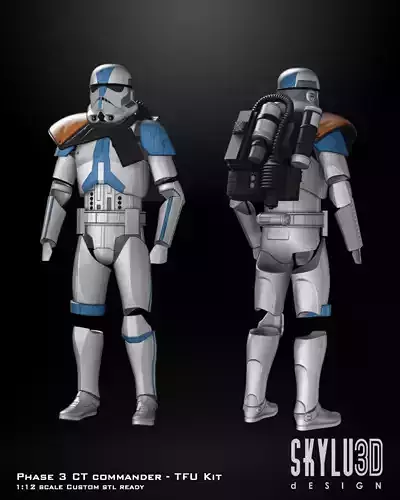 Phase 3 Clone Trooper - TFU One12 Scale Custom Kit 3D files 3D print model