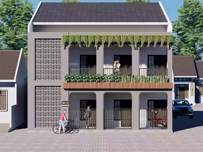 3d Scene Model Sketchup Home Stay For Everyone 3D model