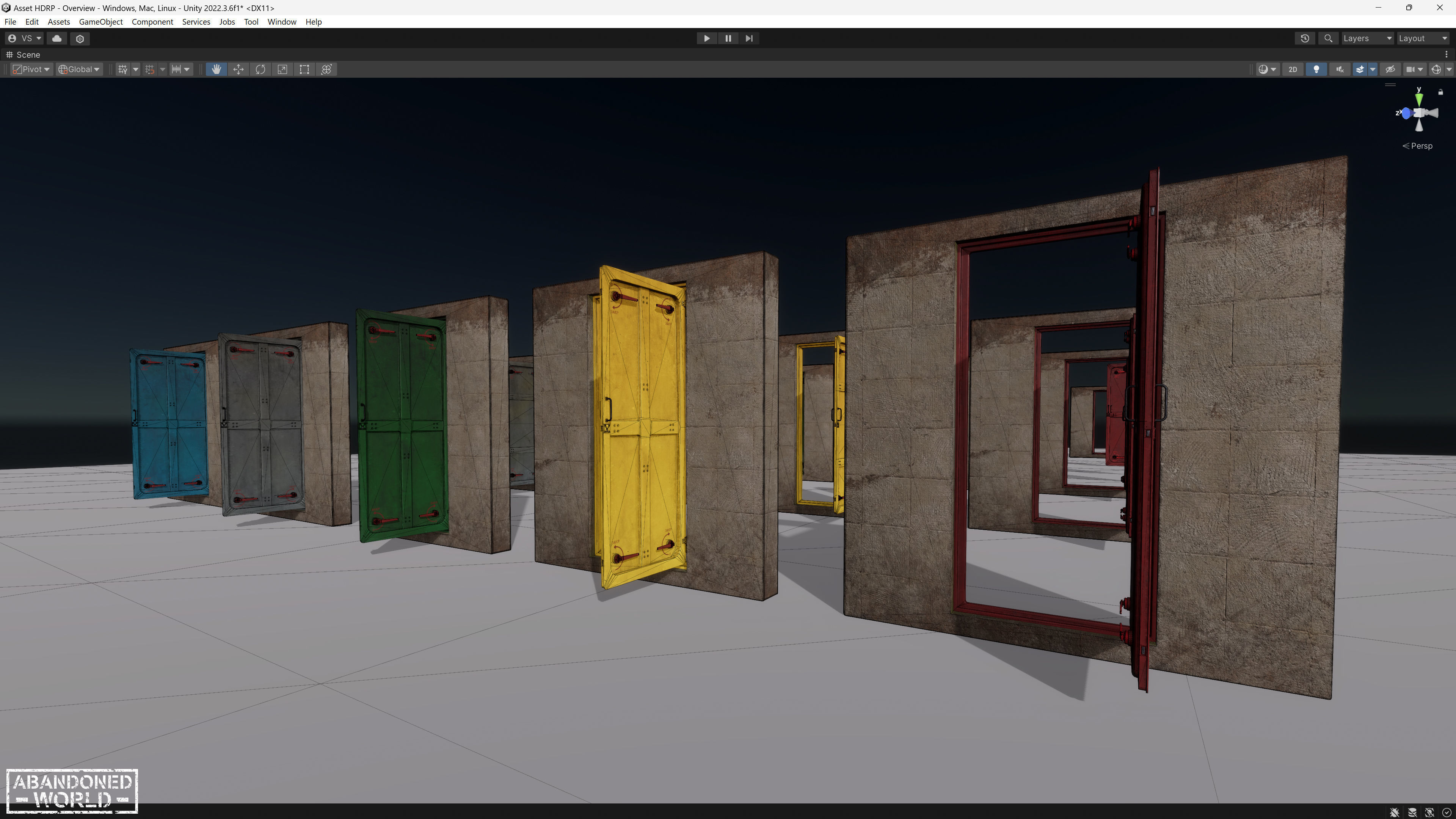 Hermetic Doors Low-poly 3D model_27