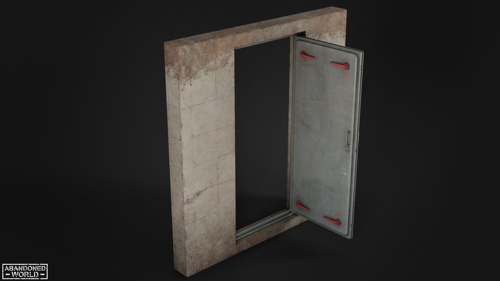 Hermetic Doors Low-poly 3D model_3