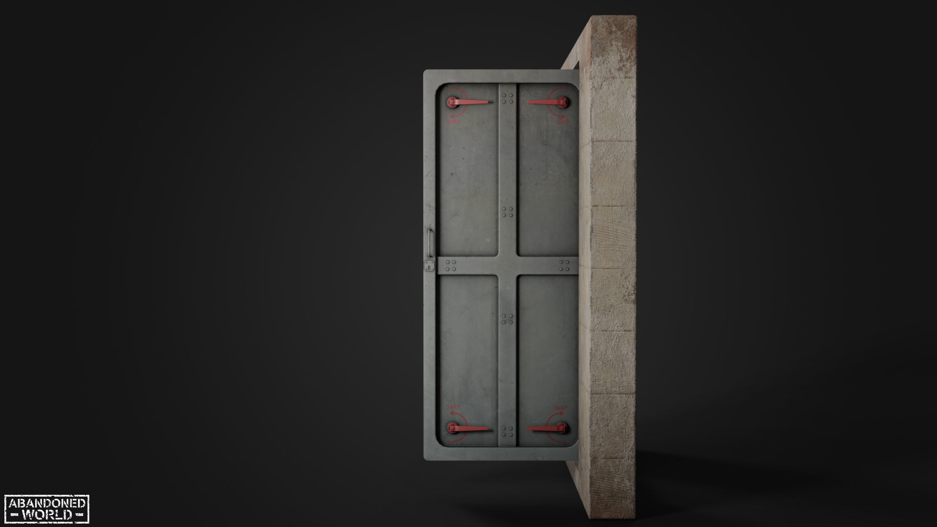 Hermetic Doors Low-poly 3D model_13