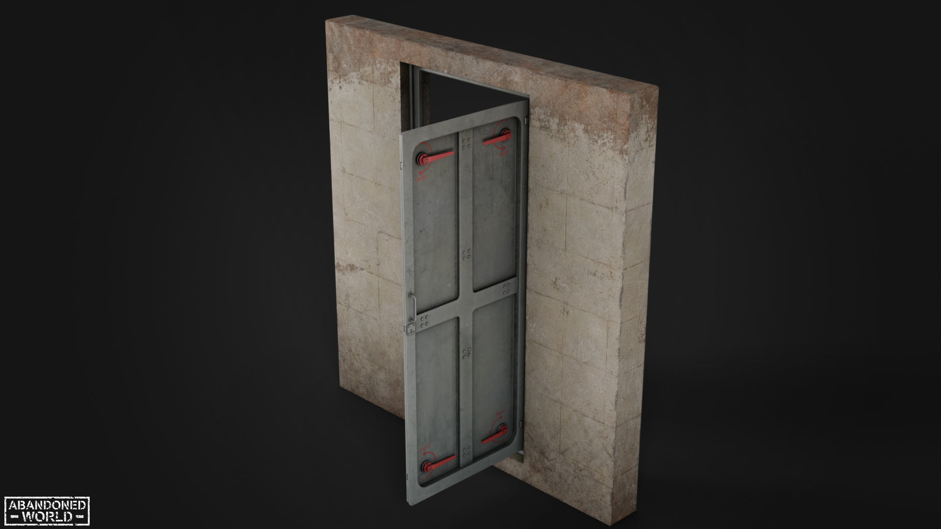 Hermetic Doors Low-poly 3D model_2