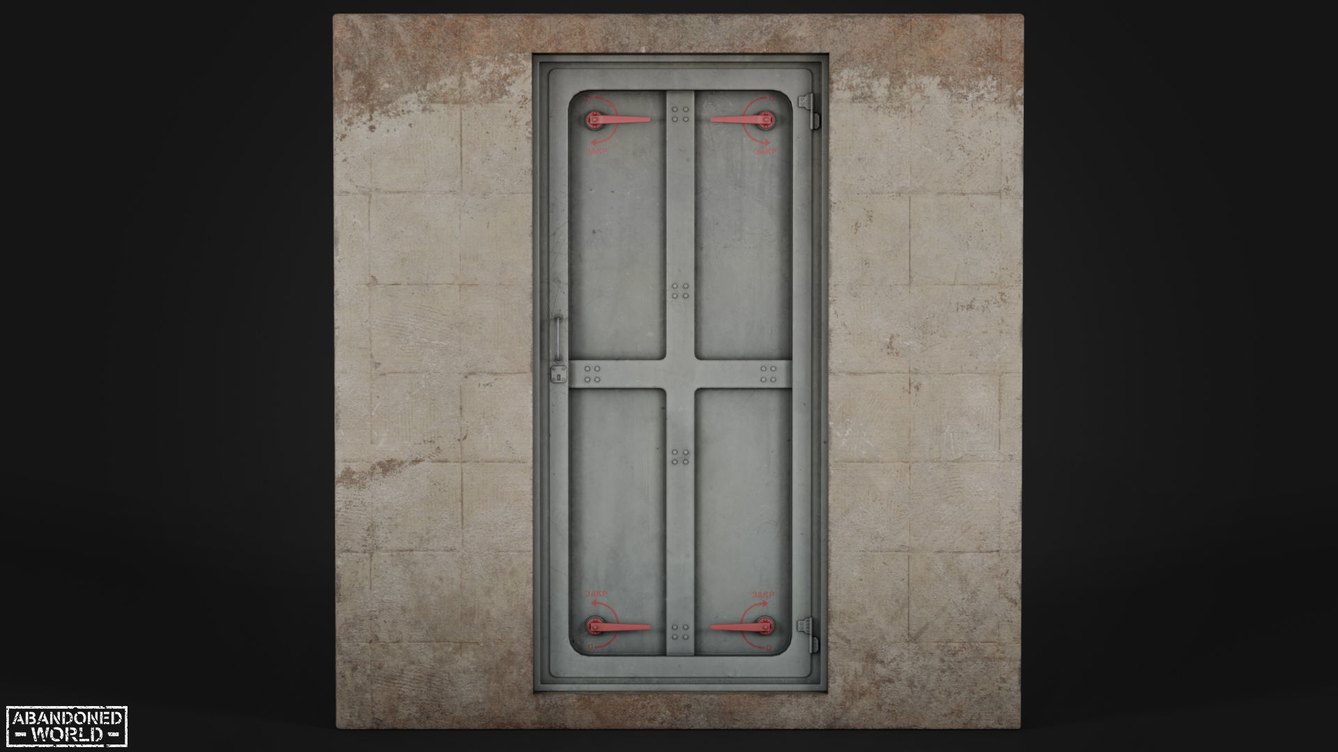 Hermetic Doors Low-poly 3D model_6