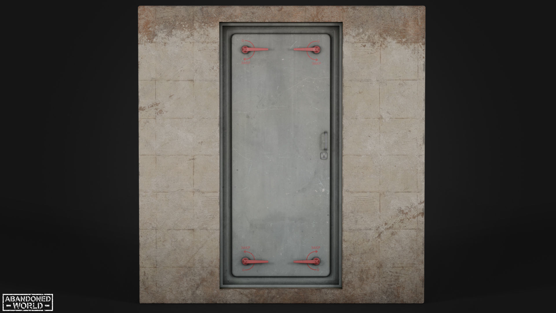 Hermetic Doors Low-poly 3D model_7