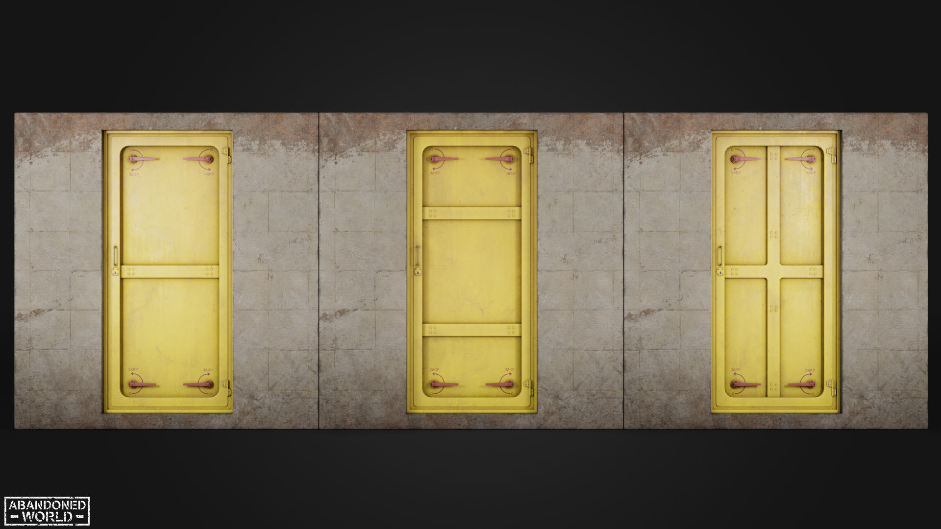 Hermetic Doors Low-poly 3D model_10