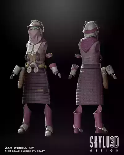 Zam Wesell One12 Scale Figure Custom 3D STL Files 3D print model