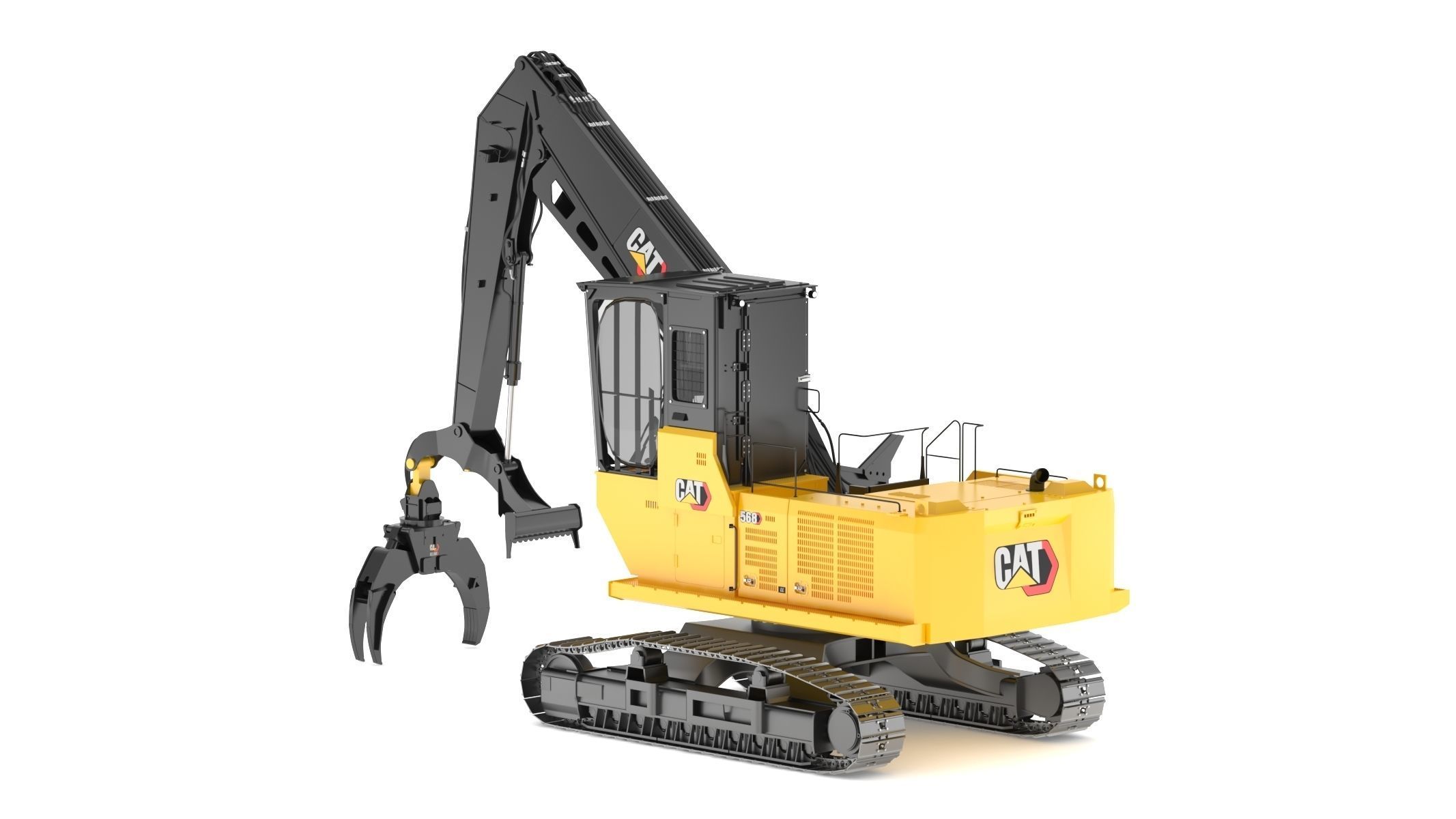 CAT FM568 General Forest And Log Loader Machine 3D model_7