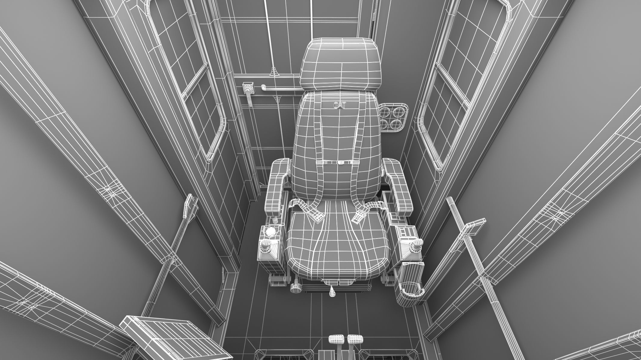 CAT FM568 General Forest And Log Loader Machine 3D model_42