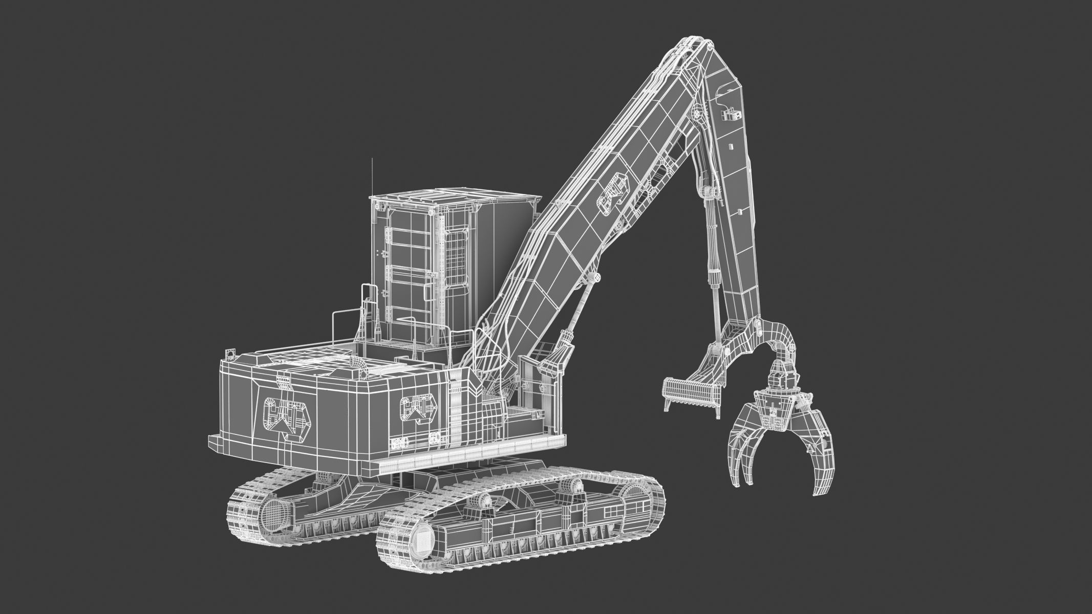 CAT FM568 General Forest And Log Loader Machine 3D model_27