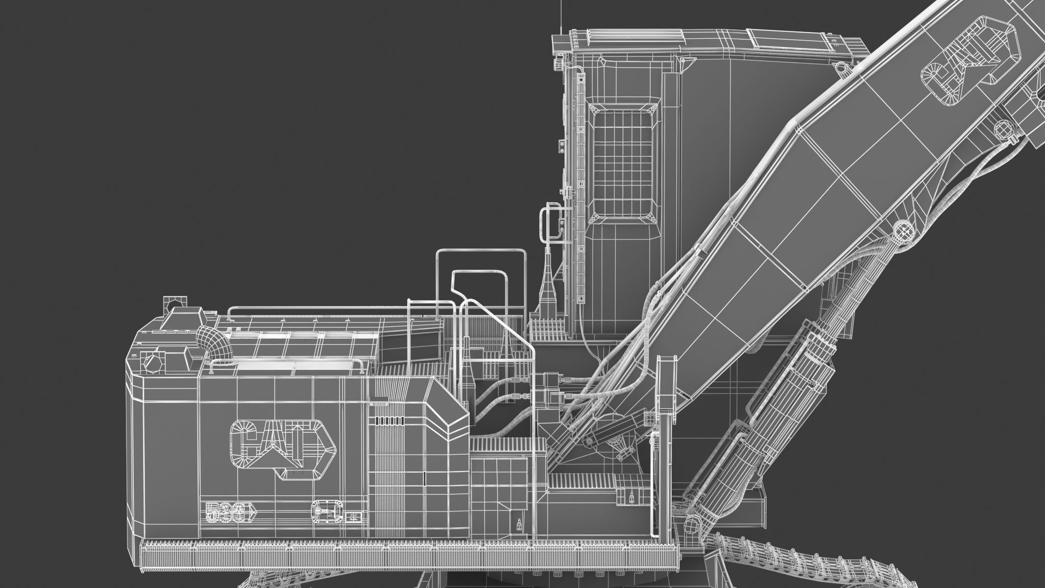 CAT FM568 General Forest And Log Loader Machine 3D model_36