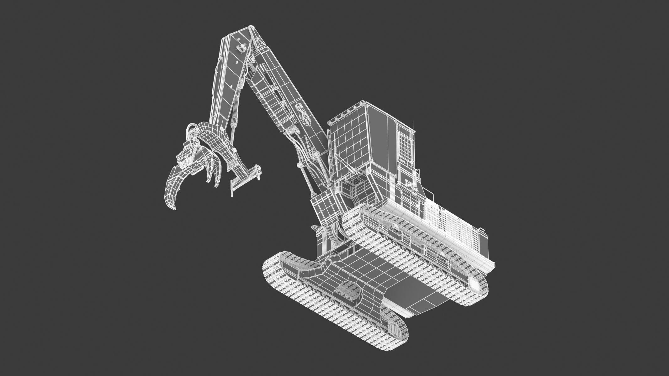 CAT FM568 General Forest And Log Loader Machine 3D model_31