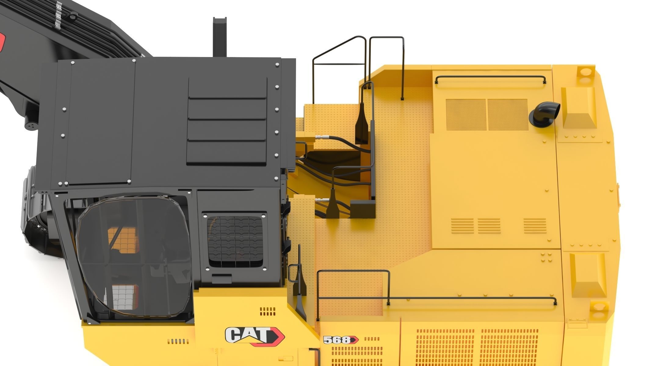 CAT FM568 General Forest And Log Loader Machine 3D model_18