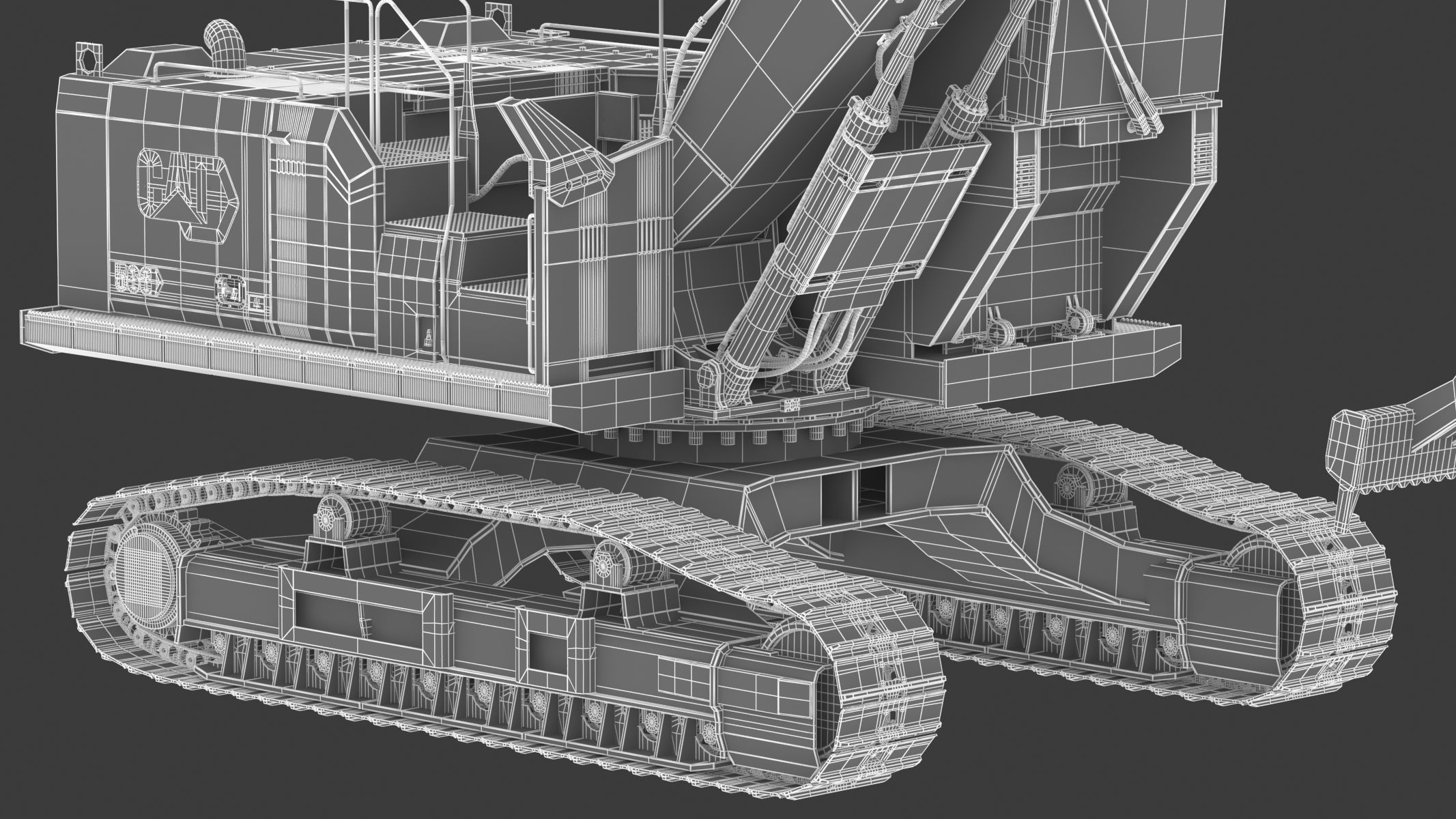 CAT FM568 General Forest And Log Loader Machine 3D model_35