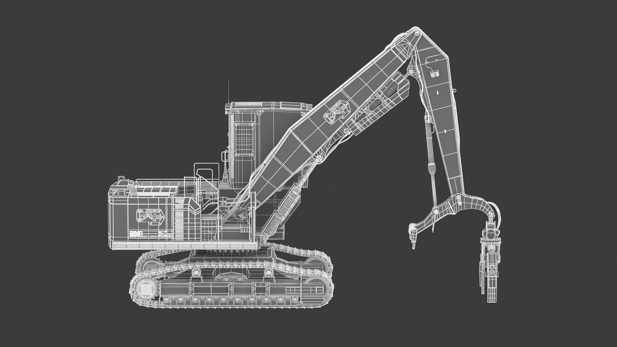 CAT FM568 General Forest And Log Loader Machine 3D model_26