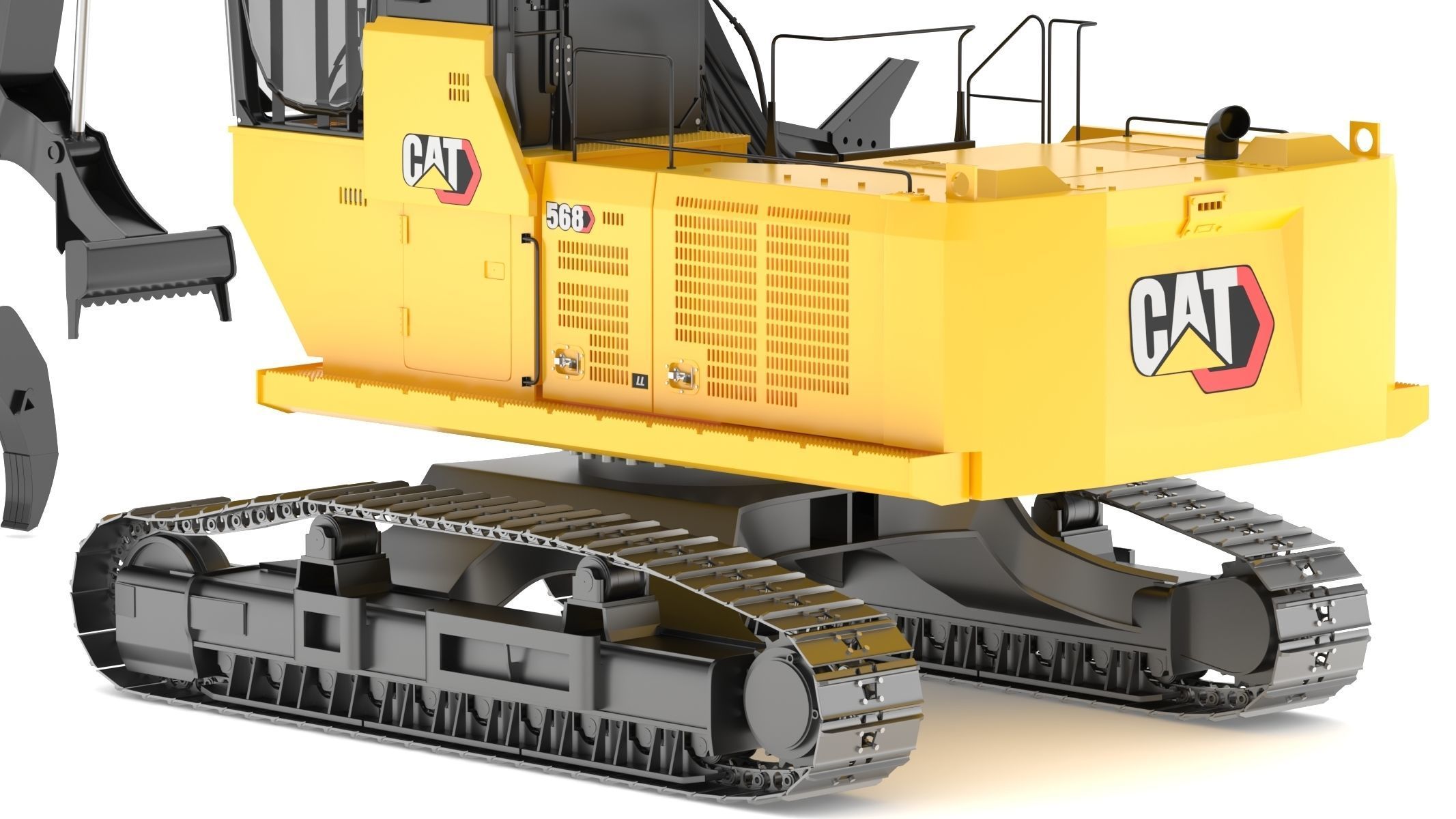 CAT FM568 General Forest And Log Loader Machine 3D model_17