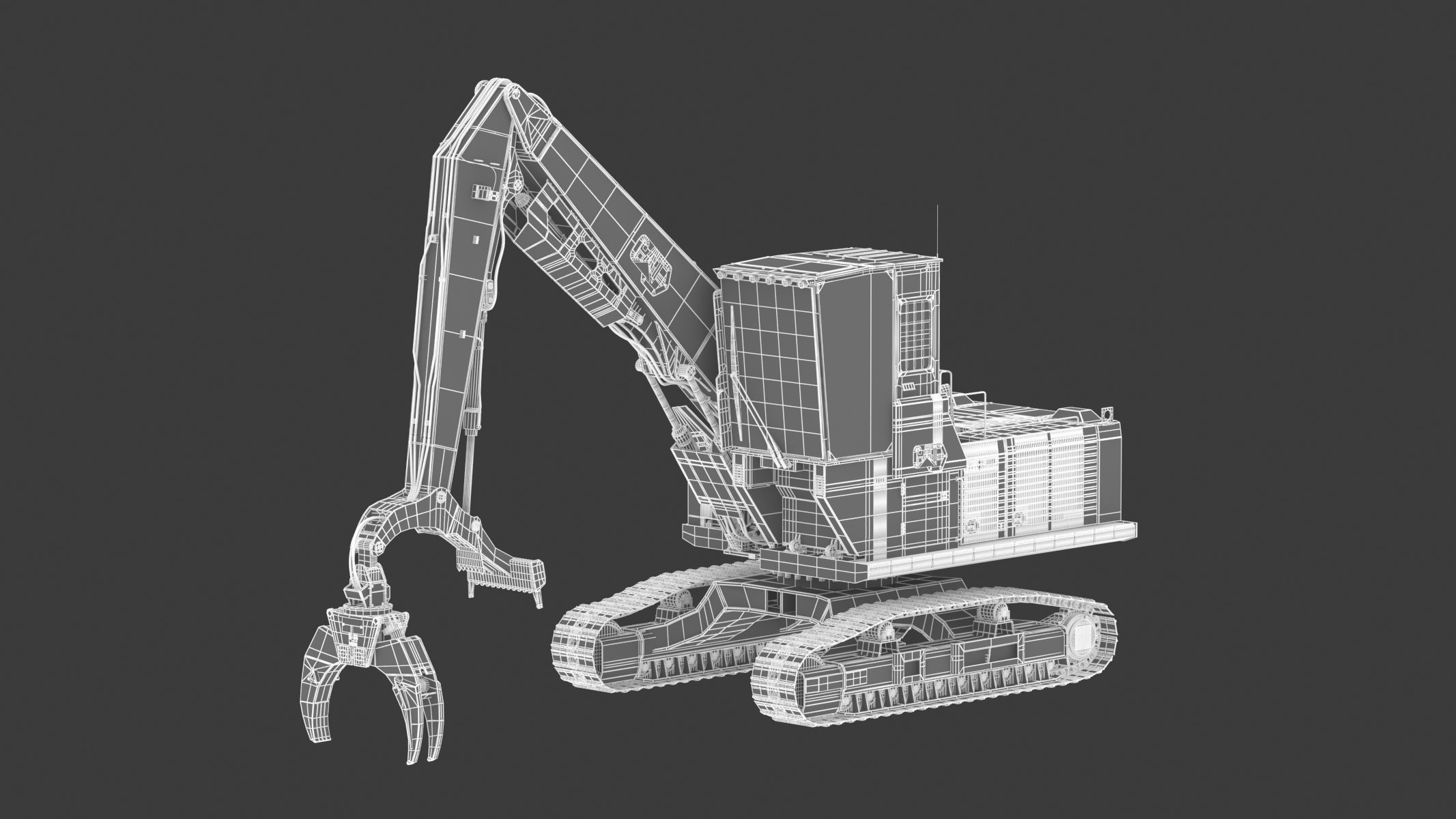 CAT FM568 General Forest And Log Loader Machine 3D model_23