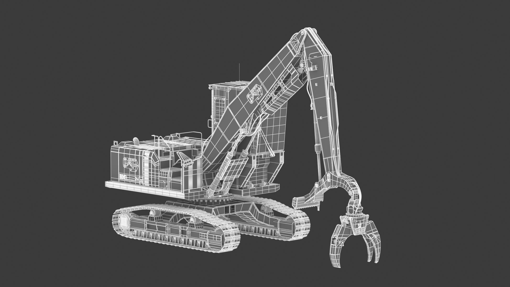 CAT FM568 General Forest And Log Loader Machine 3D model_25