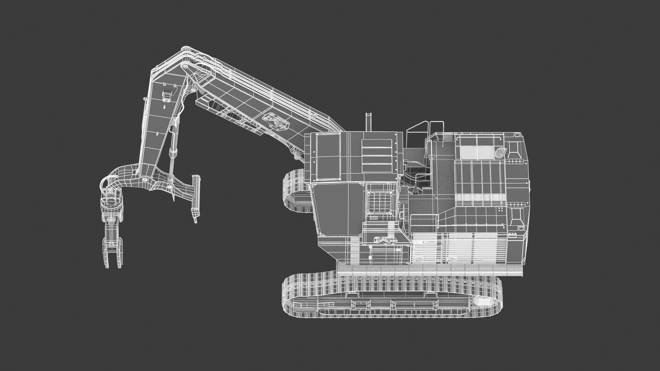 CAT FM568 General Forest And Log Loader Machine 3D model_30