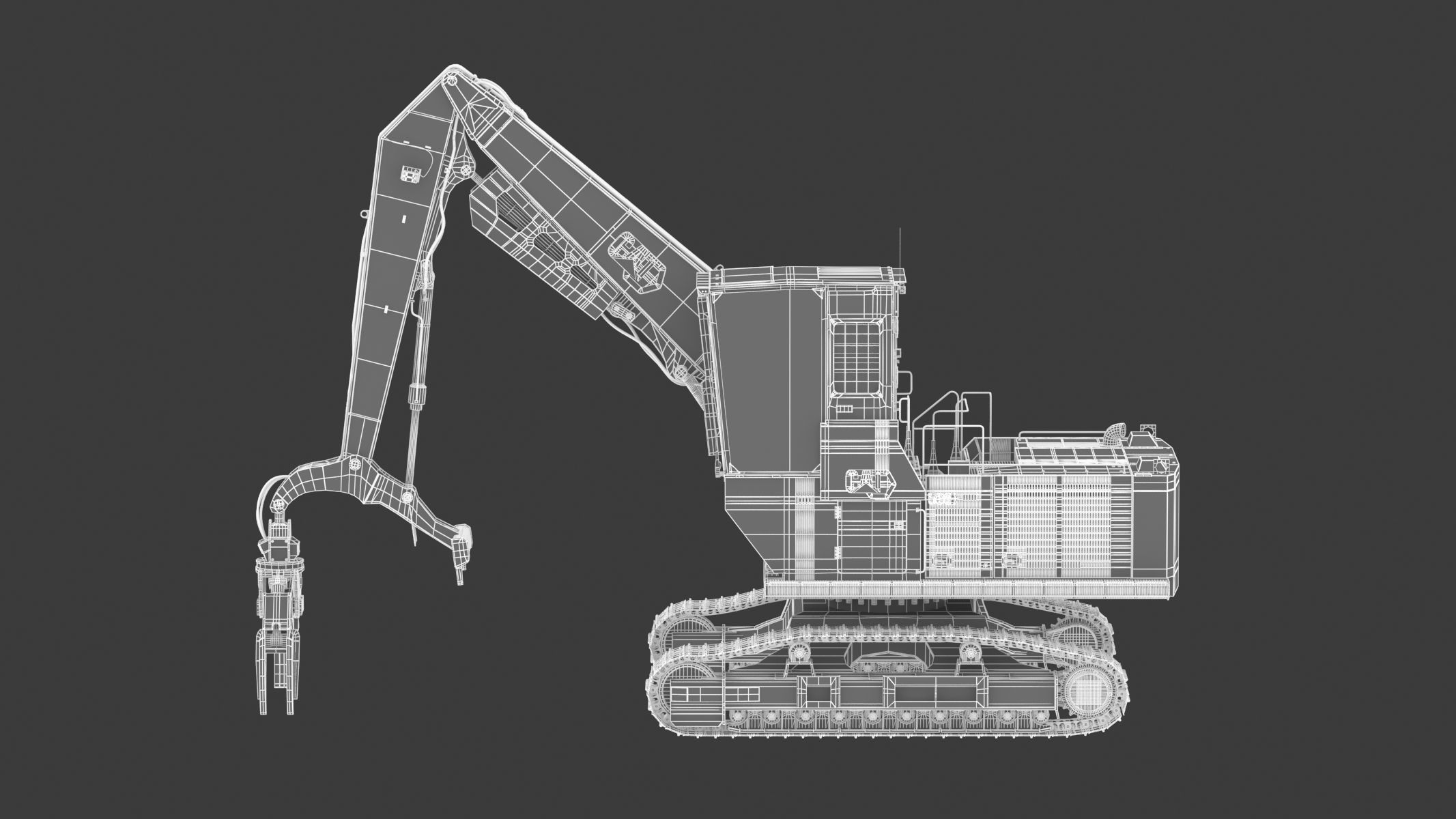 CAT FM568 General Forest And Log Loader Machine 3D model_22