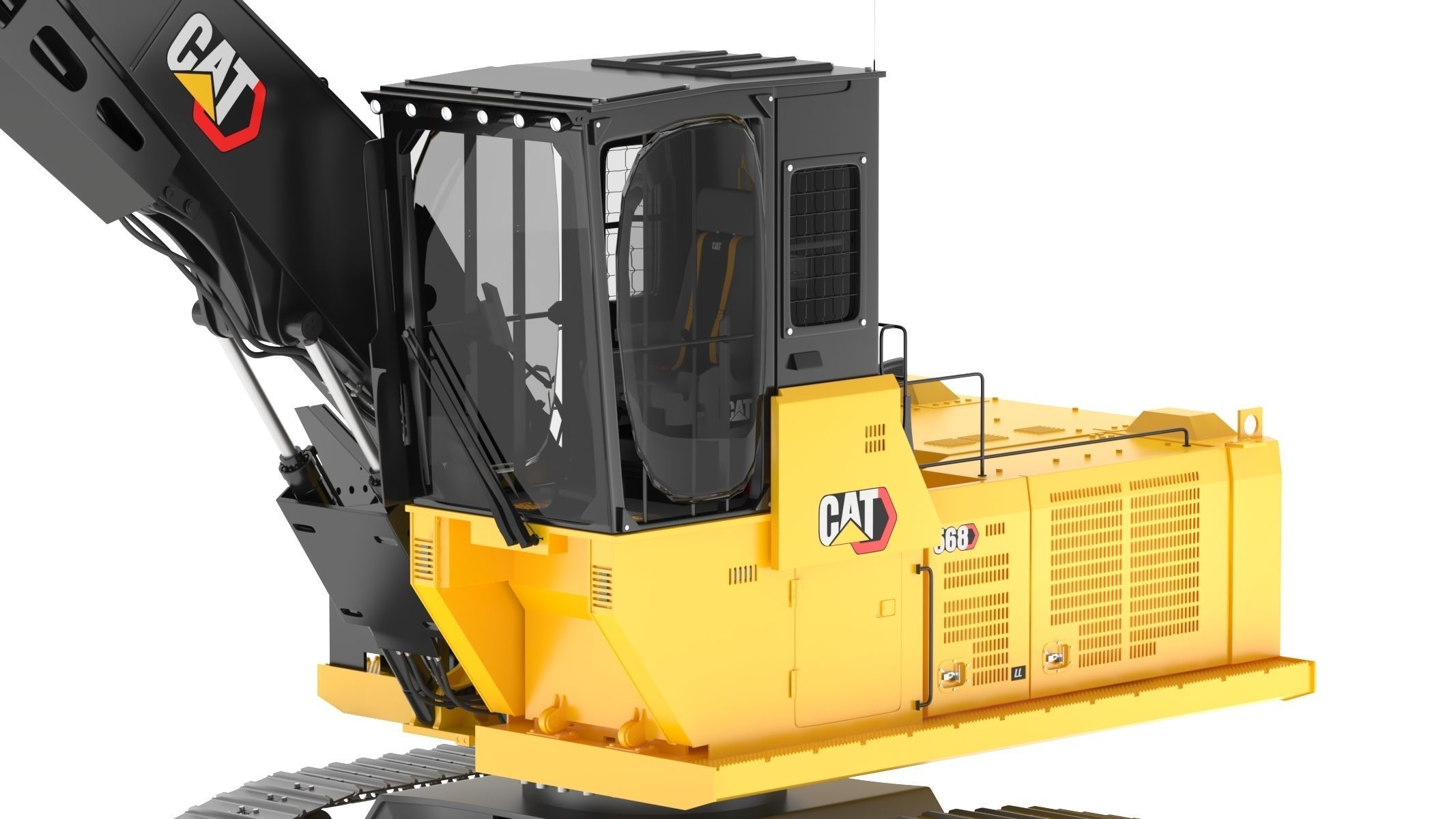 CAT FM568 General Forest And Log Loader Machine 3D model_11