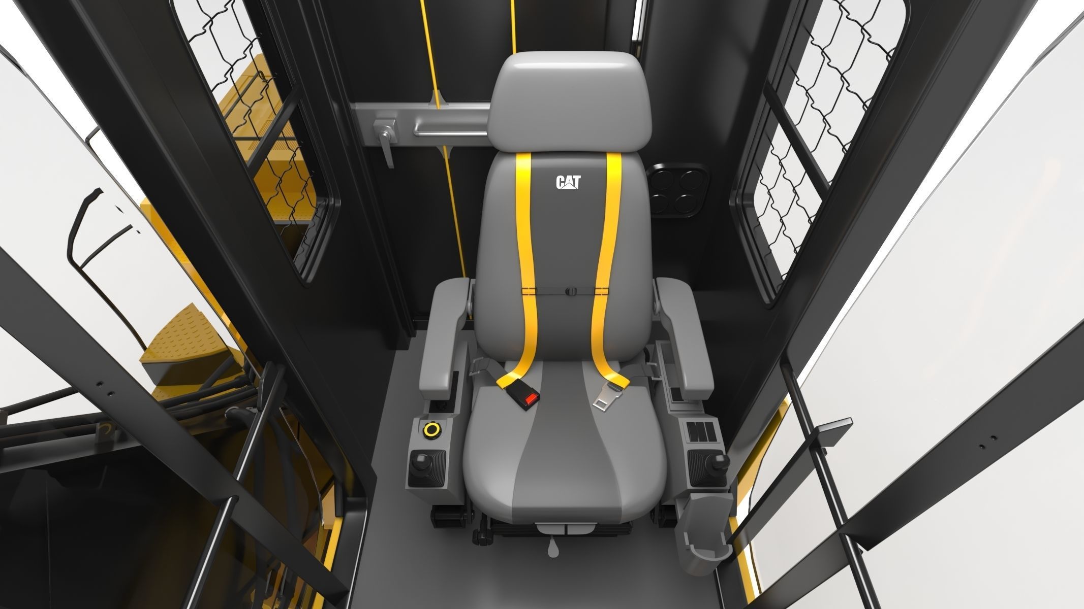 CAT FM568 General Forest And Log Loader Machine 3D model_20