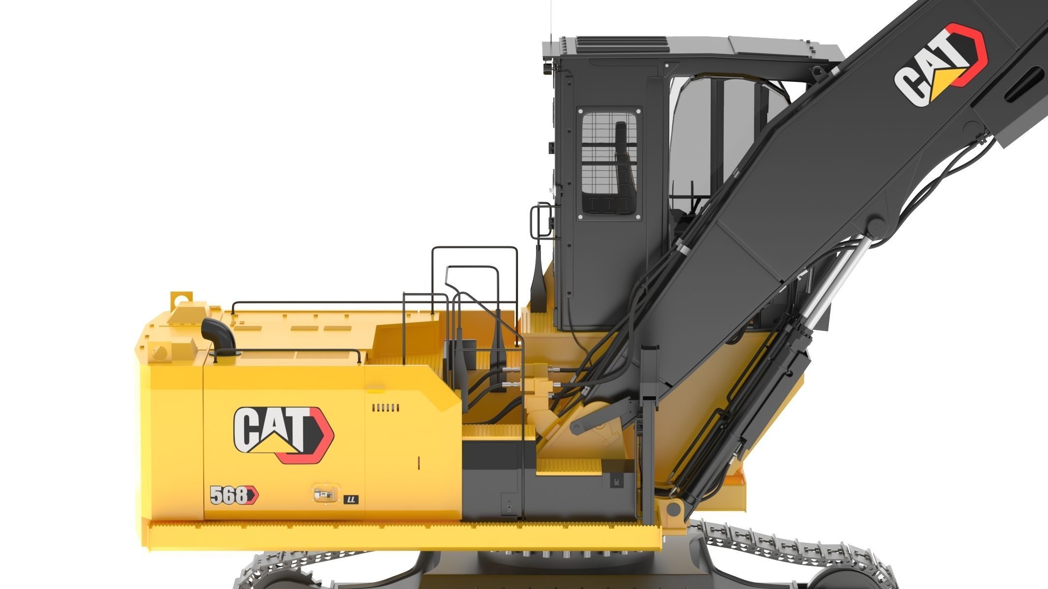 CAT FM568 General Forest And Log Loader Machine 3D model_14