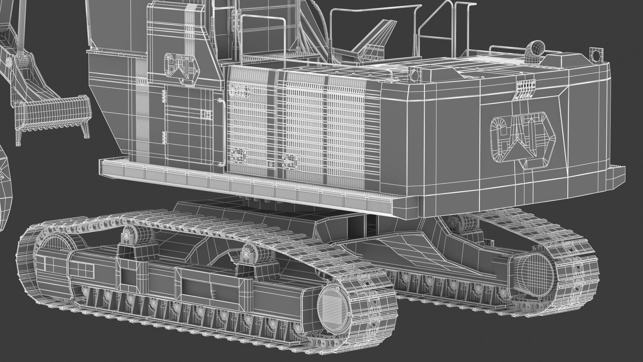 CAT FM568 General Forest And Log Loader Machine 3D model_39